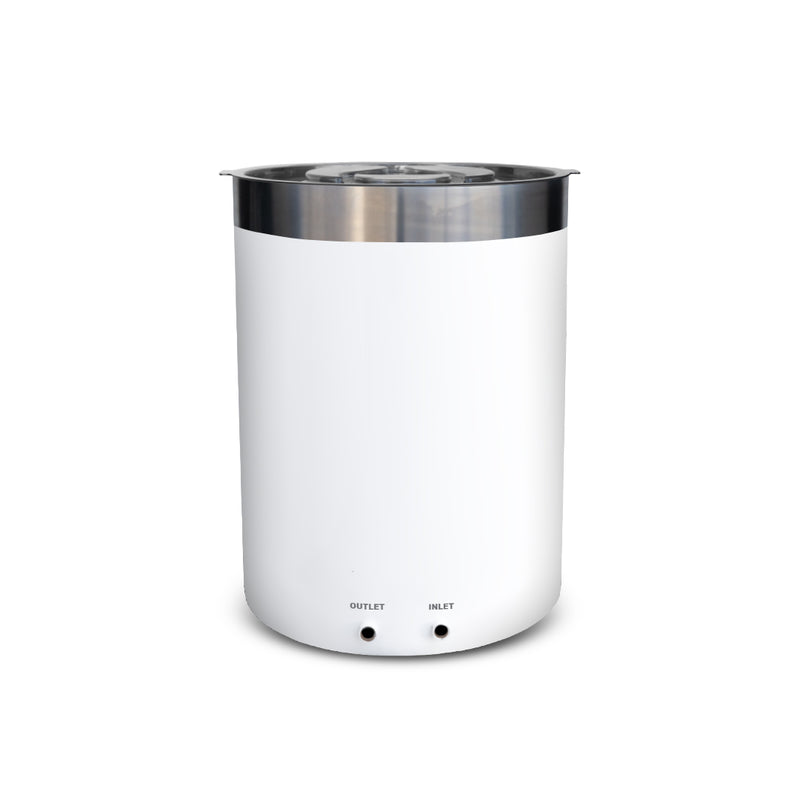 THE WELL - STAINLESS STEEL ICE BARREL IN WHITE