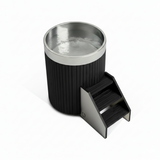THE WELL - STAINLESS STEEL ICE BARREL IN BLACK TIMBER (FAUX) (PRE-ORDER NOW)