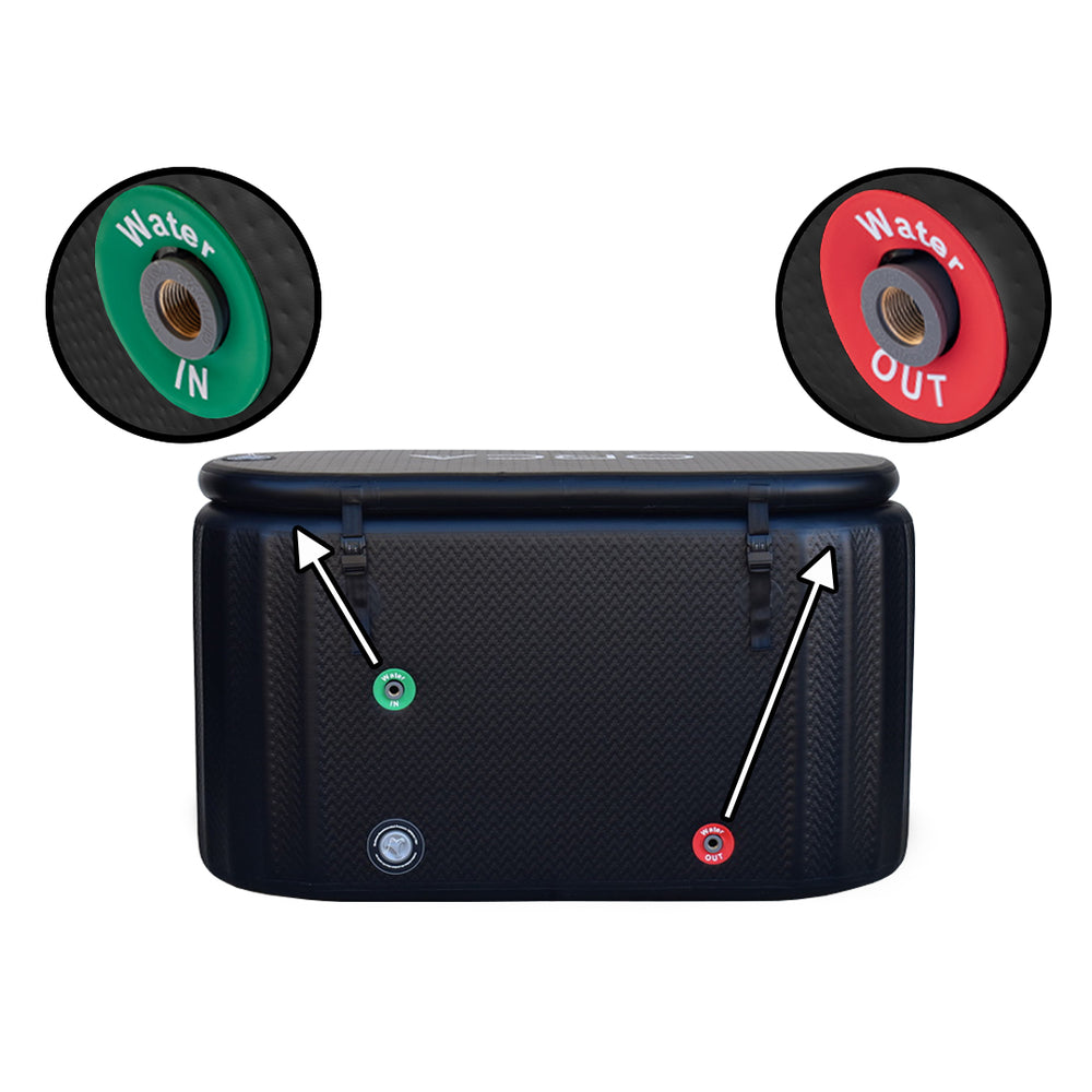 COLD PLUNGE - THE MIGALOO IN BLACK & 3/4HP CHILLER (INDOOR/OUTDOOR