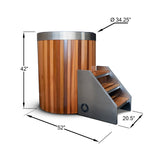 THE WELL - STAINLESS STEEL ICE BARREL IN CEDAR