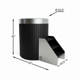 THE WELL - STAINLESS STEEL ICE BARREL IN BLACK TIMBER (FAUX) (PRE-ORDER NOW)