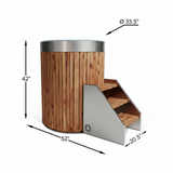 THE WELL - STAINLESS STEEL ICE BARREL IN CEDAR (PRE-ORDER NOW)
