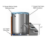 THE WELL - STAINLESS STEEL ICE BARREL IN CEDAR (PRE-ORDER NOW)