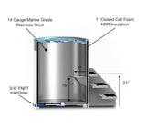 THE WELL - STAINLESS STEEL ICE BARREL IN WHITE