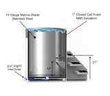 THE WELL - STAINLESS STEEL ICE BARREL IN WHITE