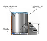 THE WELL - STAINLESS STEEL ICE BARREL IN CEDAR